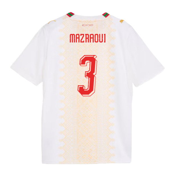 2026-2027 Morocco Away Shirt (Kids) (Mazraoui 3)-SoccerKits Hub | Buy Soccer Jerseys Online